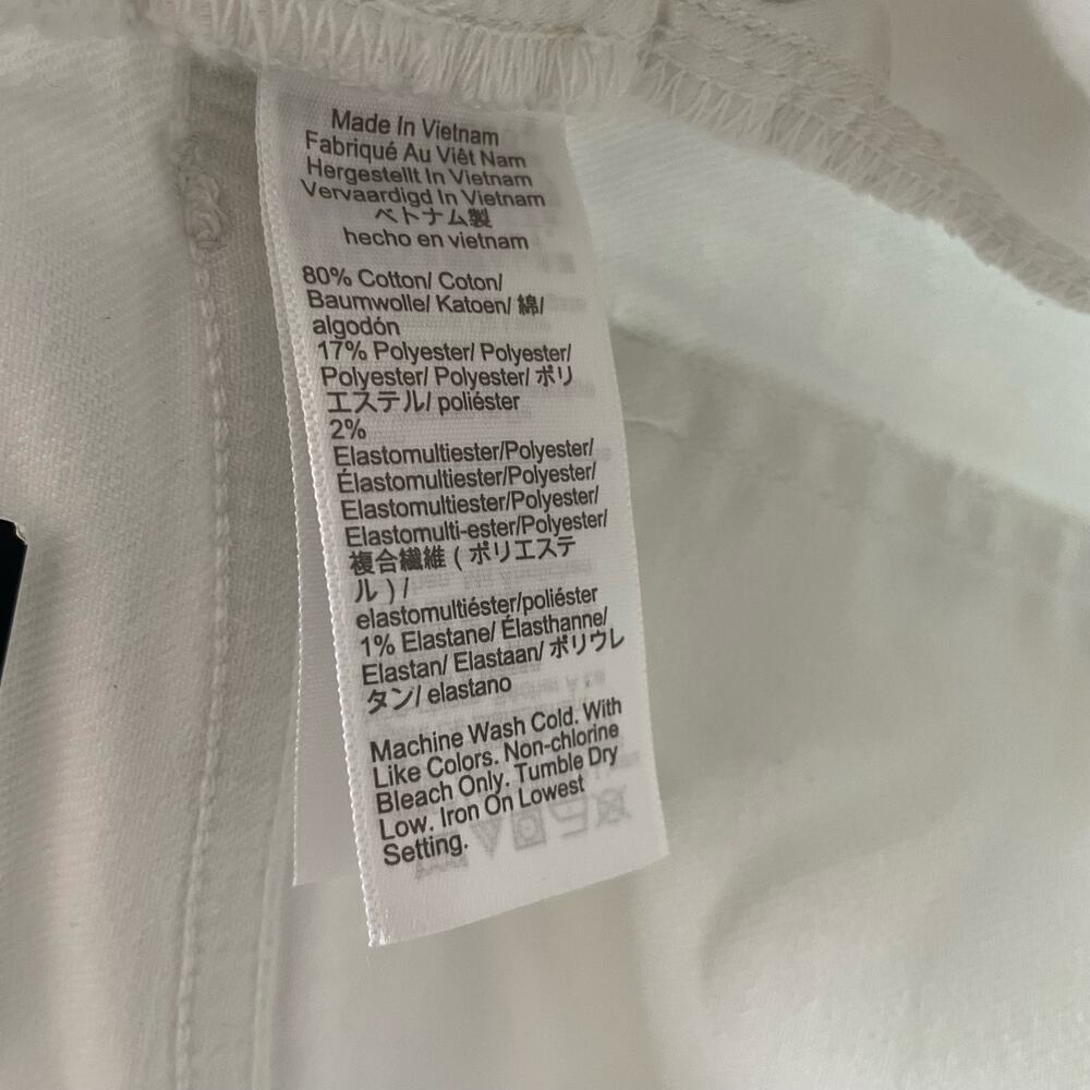 NWT J. Crew Factory Petite white stovepipe‎ straight jean signature stretch 31P - Picture 9 of 12